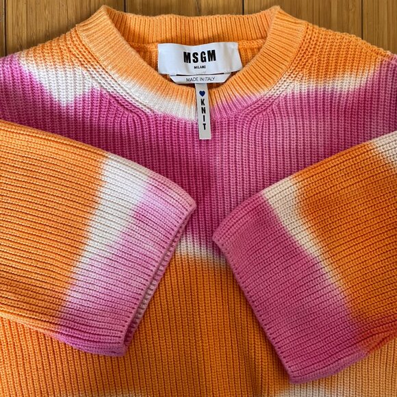 MSGM Tie-Dye Crop Knit Top - Picture 3 of 8